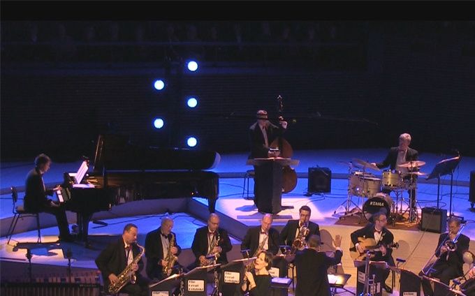 Annimaria Rinne (voc), Antti Rissanen (cond.) and the Great Helsinki Swing Big Band, Music Center, Helsinki, 2011.